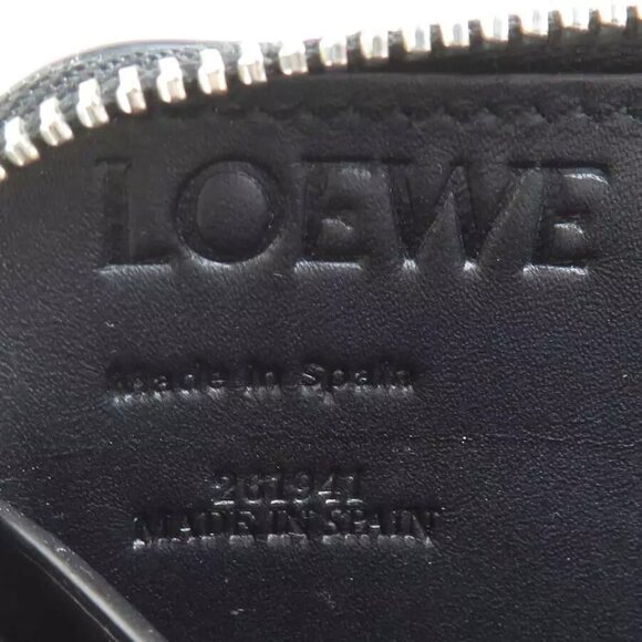 Auth LOEWE Zip Around Long Wallet Brown/Khaki Leather - Picture 11 of 16